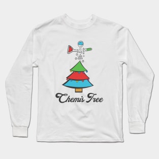 Funny Christmas Gift Chemis Tree Chemistry Wordplay Xmas Long Sleeve T-Shirt